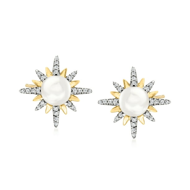 Ross-Simons Childs .14 ct Diamond Stud Earrings in 14k White Gold t.w Ross-Simons Childs .14 ct Diamond Stud Earrings in 14k White Gold t.w